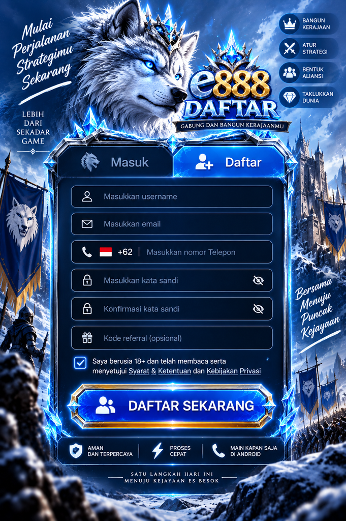 E888 Daftar game strategi Serigala Es