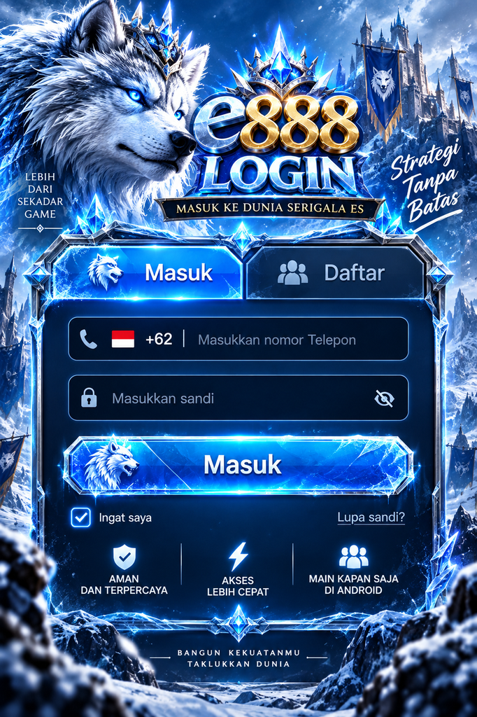 E888 Login game strategi Serigala Es